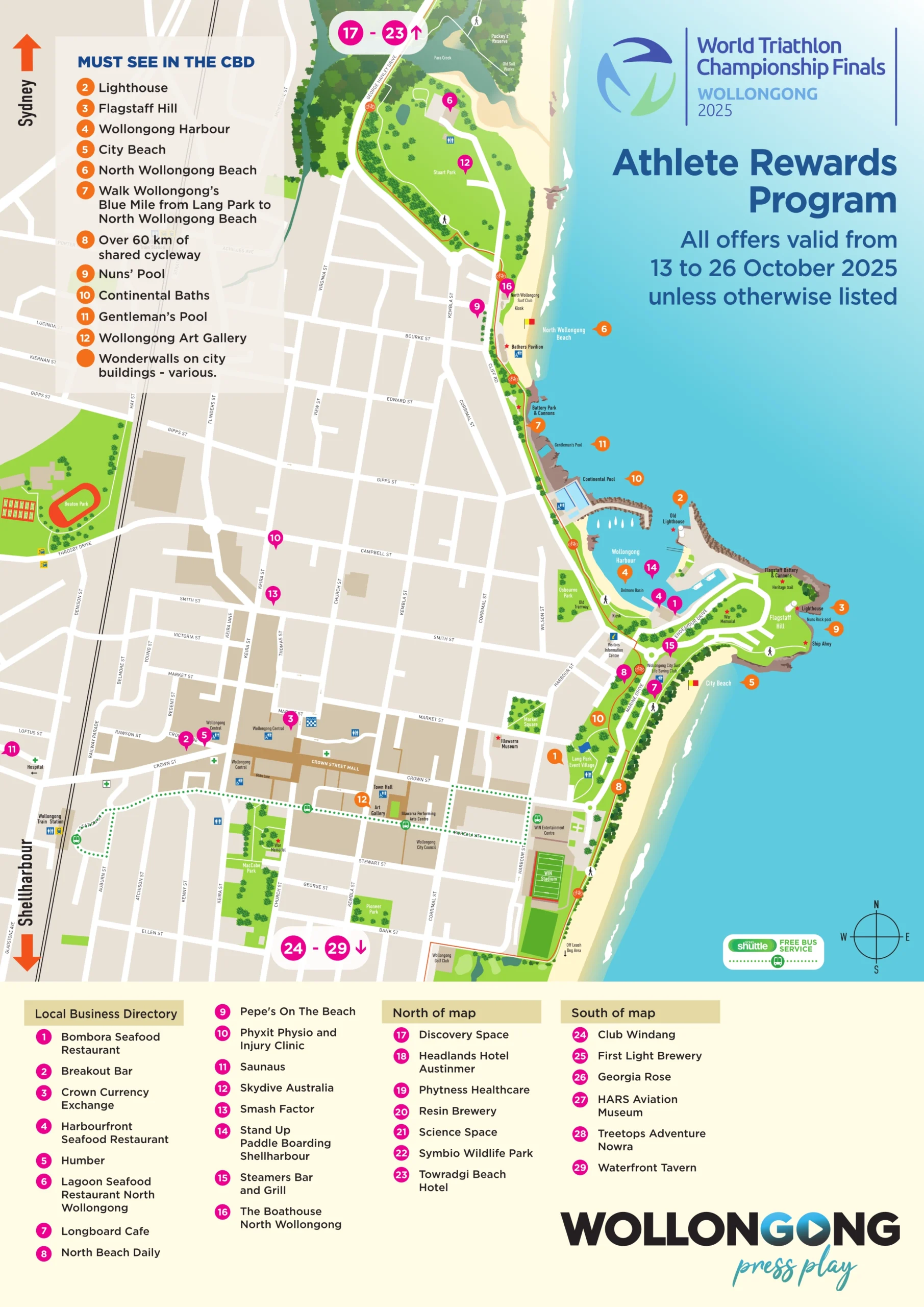 rewardsp1 - 2025 World Triathlon Championship Wollongong world map1